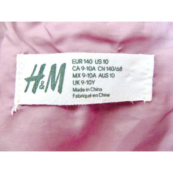 NEW! H&M Cat Sequin Bomber Jacket Pink Girls SZ 9-10 Years - Picture 5 of 6